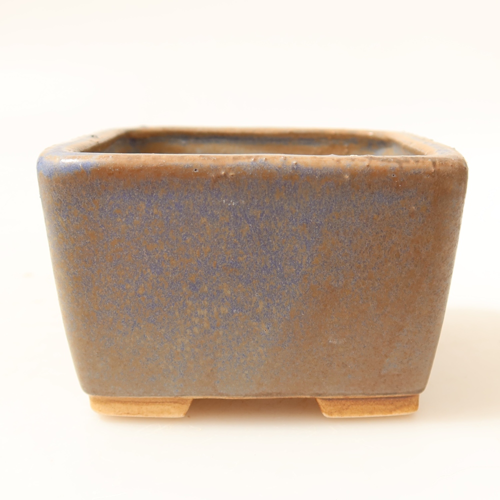 Keramická miska na bonsaje 8,5 x 8,5 x 5,5 cm, farba modrá