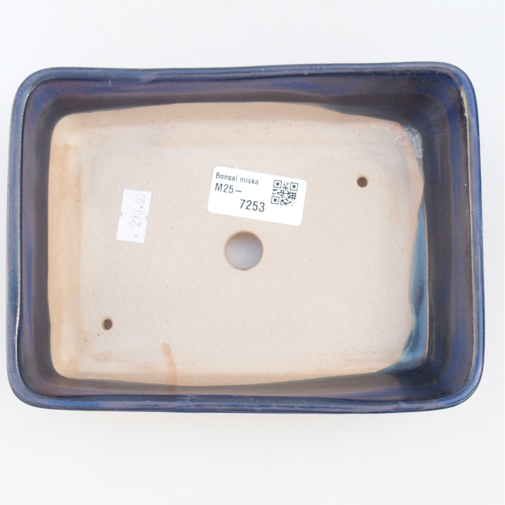 Keramická miska na bonsaje 18,5 x 13,5 x 3,5 cm, farba modrá