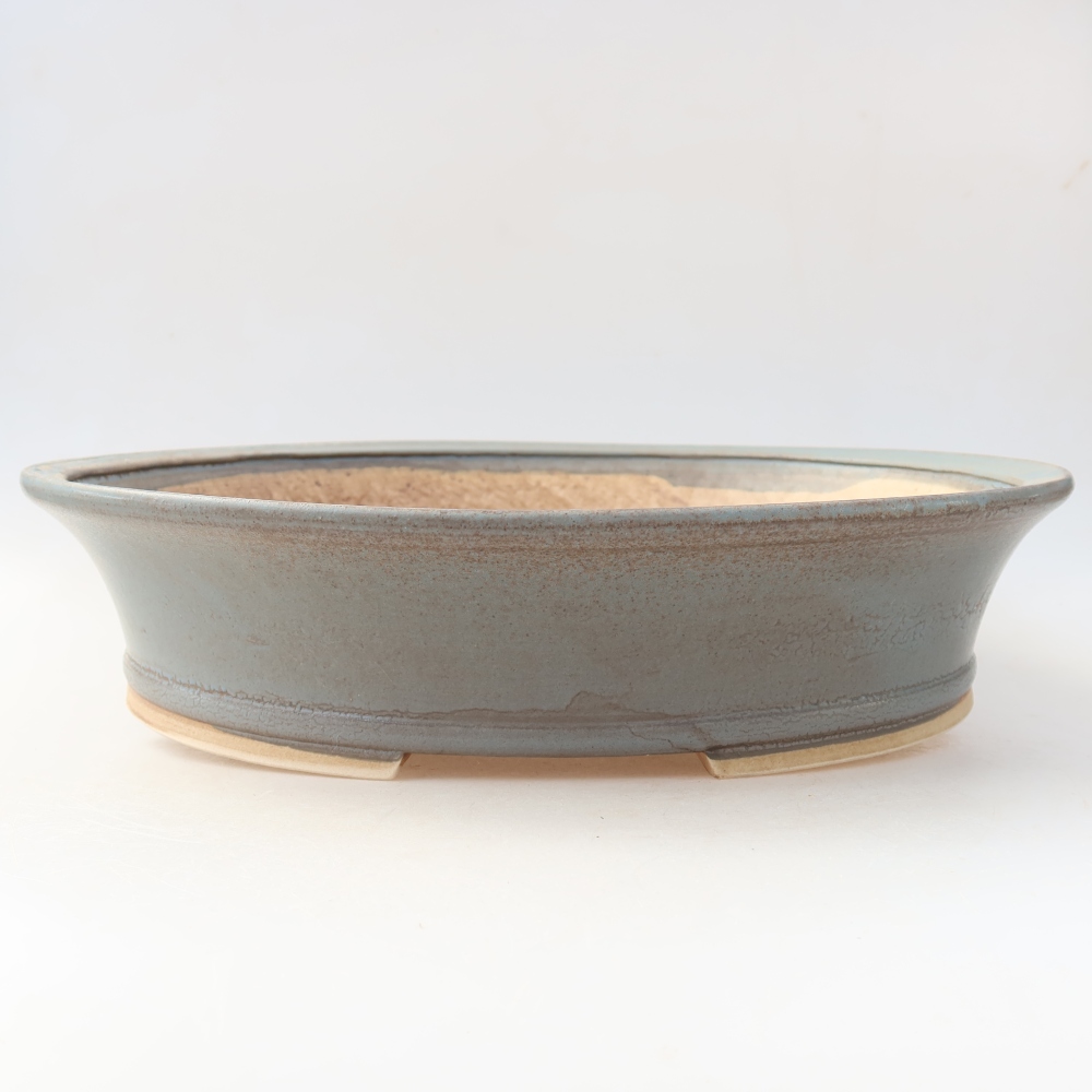 Keramická miska na bonsaje 31 x 28,5 x 7 cm, farba modrá