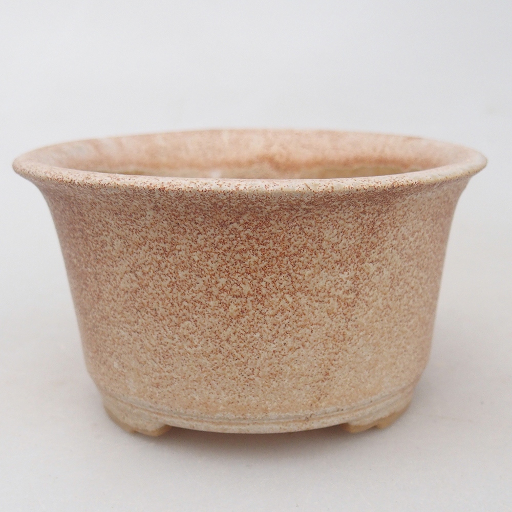 Keramická miska na bonsaje 9 x 9 x 5 cm, farba béžová