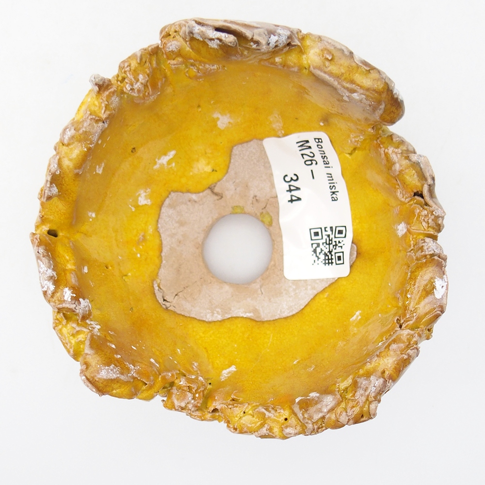 Keramická mušľa 9,5 x 9,5 x 6,5 cm , žltá