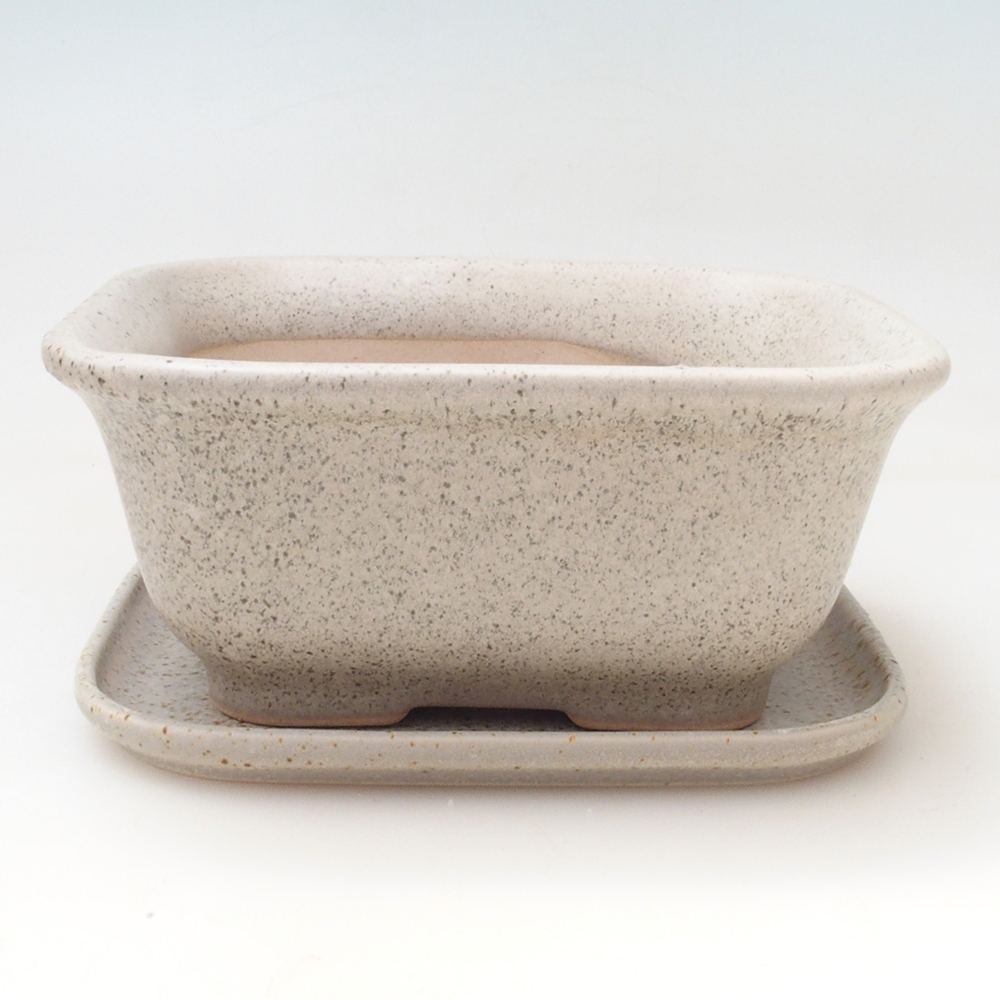 Bonsai miska + podmiska H01 - 12x9x5 cm