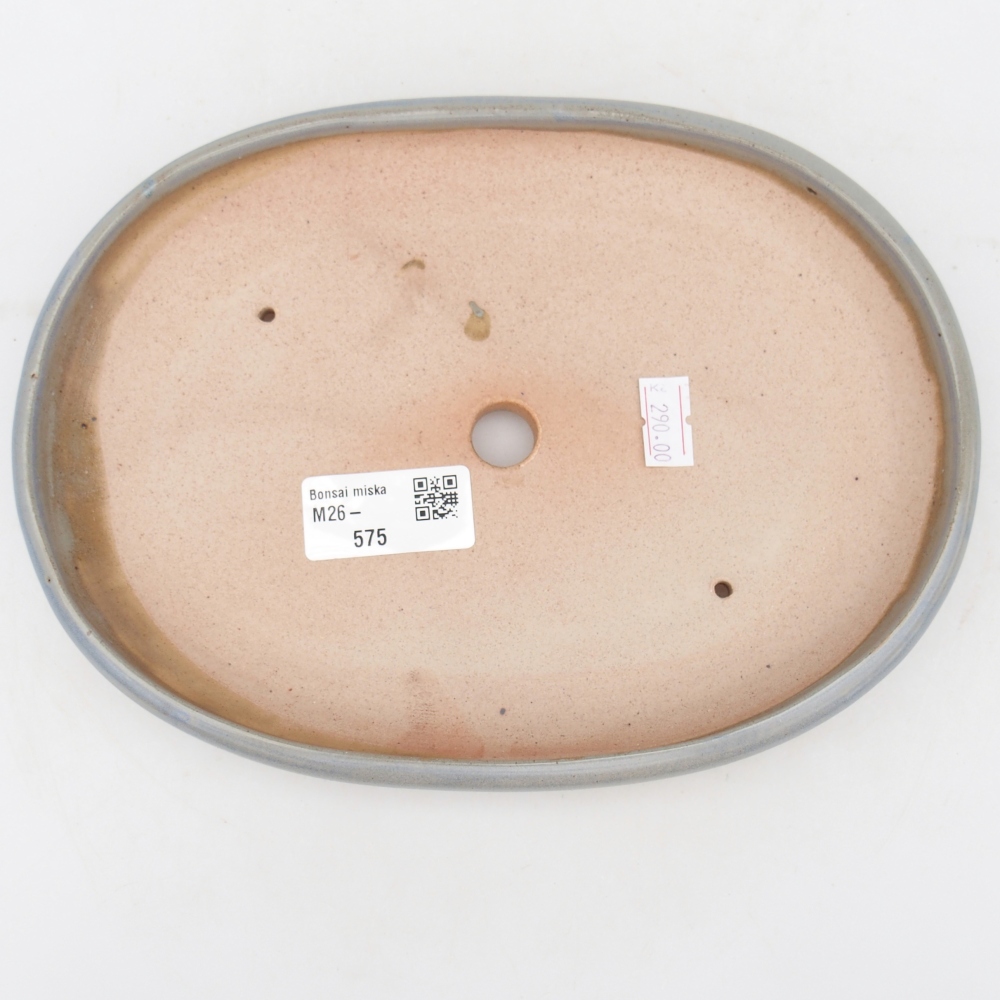 Keramická bonsajová miska 22 x 17 x 3 cm, farba modrá