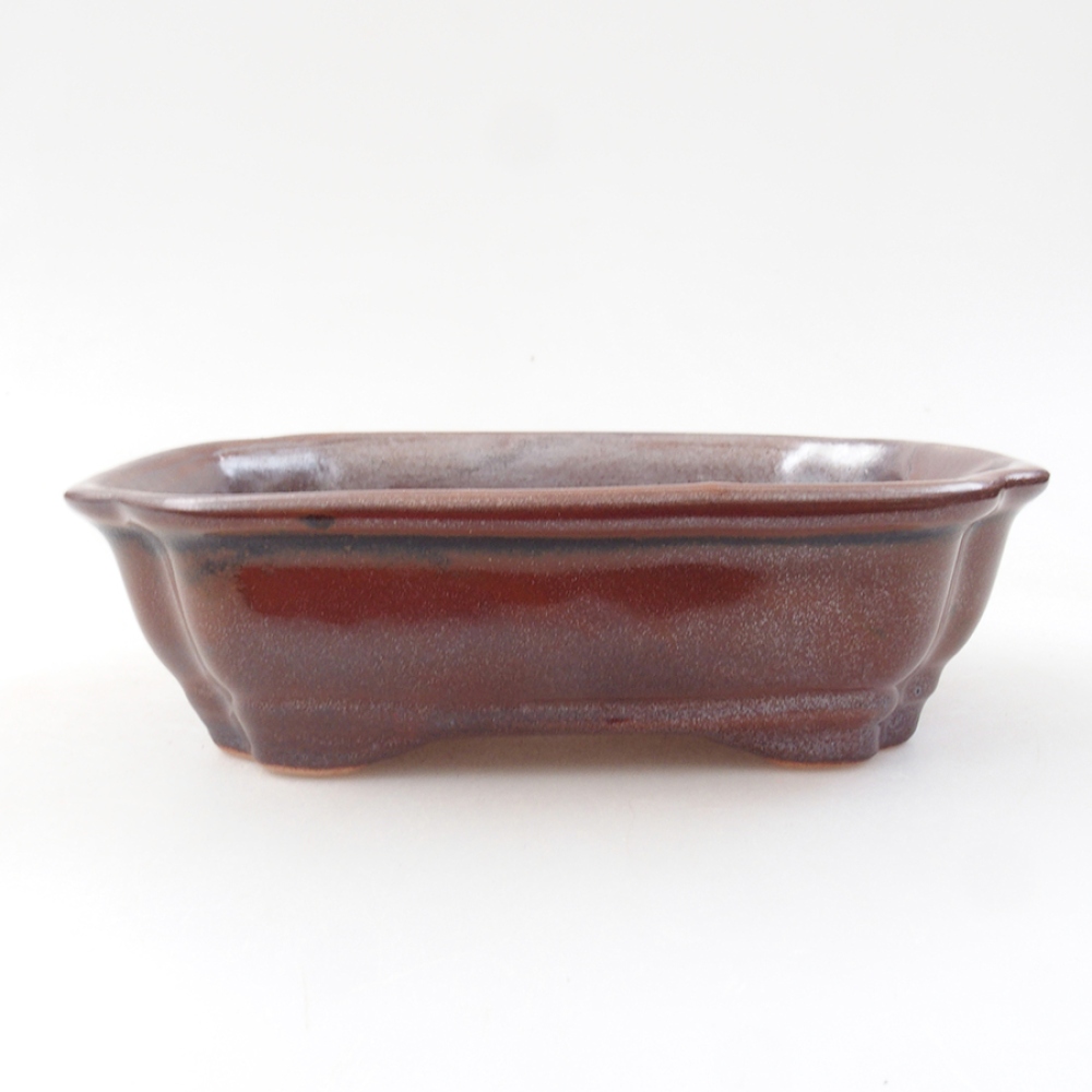 Keramická bonsai miska 16 x 12 x 5 cm, farba hnedá