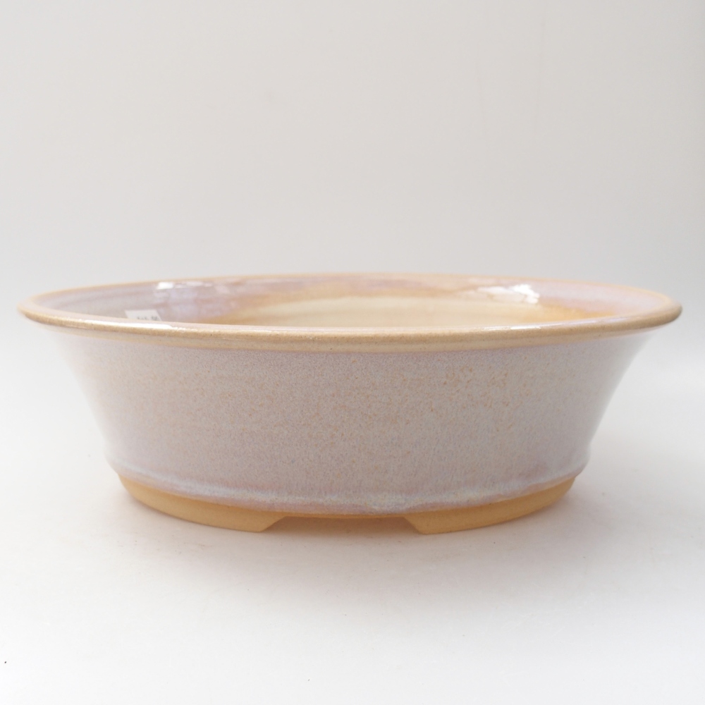 Keramická miska na bonsaje 26,5 x 26,5 x 7,5 cm, farba béžová