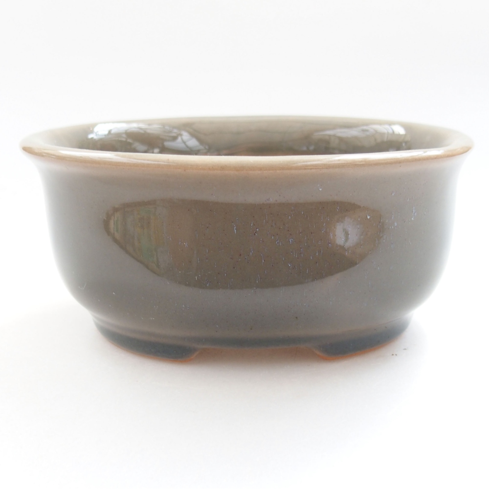 Keramická bonsai miska 12,5 x 10,5 x 5,5 cm, farba šedá