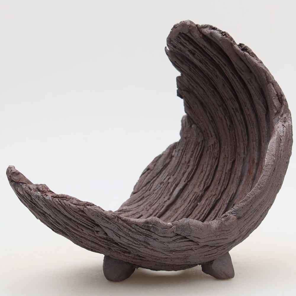 Keramická škrupina  14,5 x 11 x 15,5 cm, farba hnedá