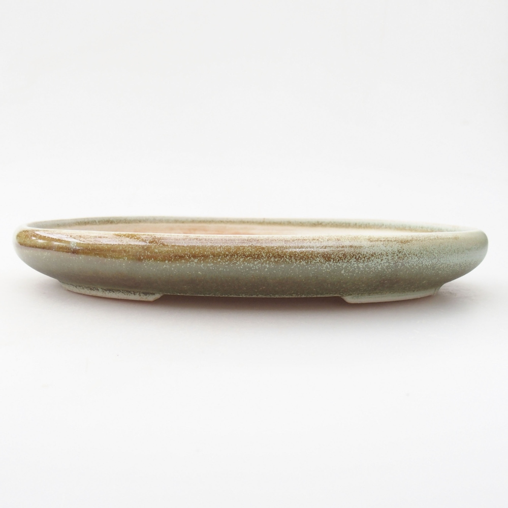 Keramická bonsai miska 22,5 x 17 x 3 cm, farba zelená
