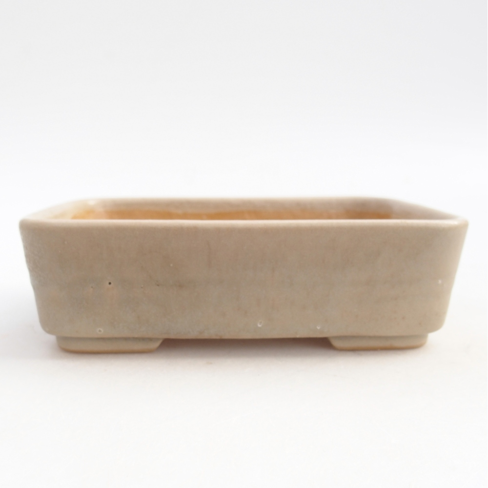 Keramická bonsajová miska 14,5 x 10,5 x 4,5 cm, farba béžová
