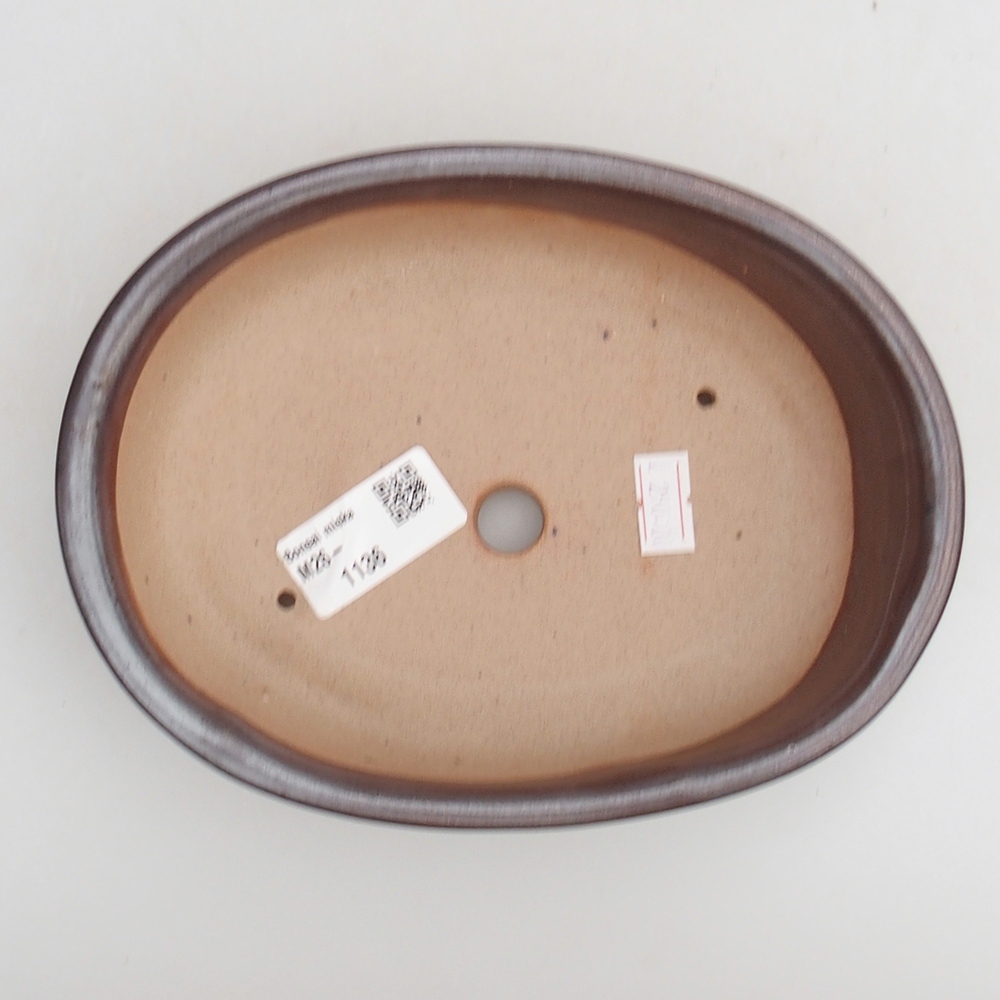 Keramická miska na bonsaje 19 x 14 x 4,5 cm, hnedá