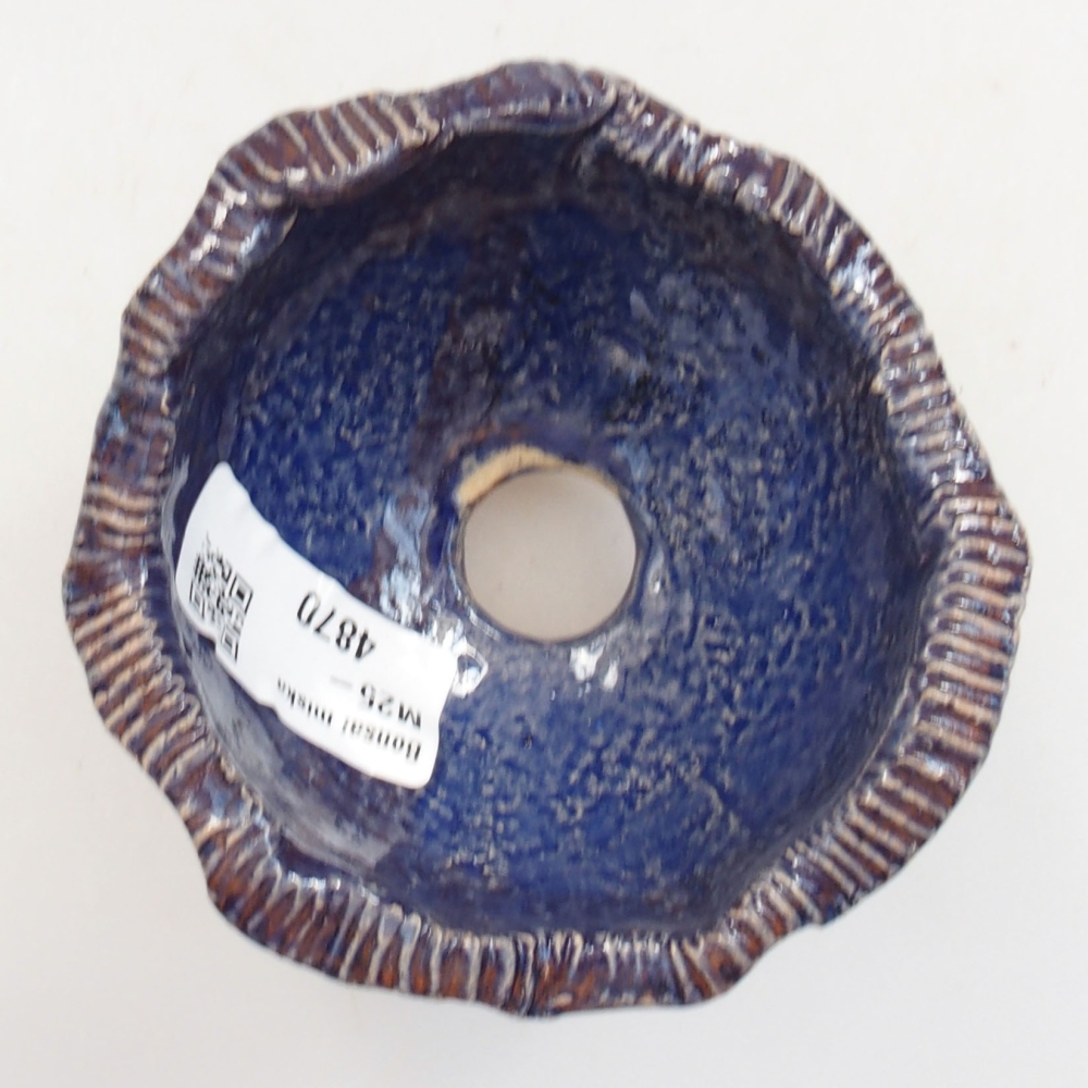 Keramická Škrupina 8 x 7 x 5,5 cm , farba modrá