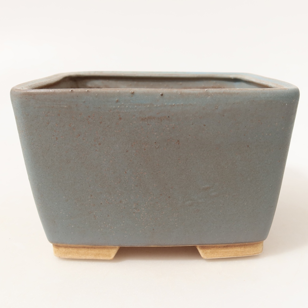 Keramická miska na bonsaje 13 x 13 x 8 cm, farba modrá