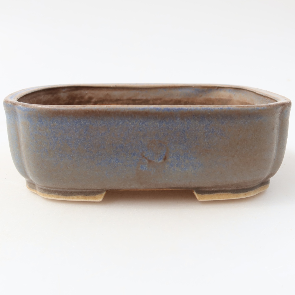 Keramická miska na bonsai 14 x 12 x 4 cm, farba modrá