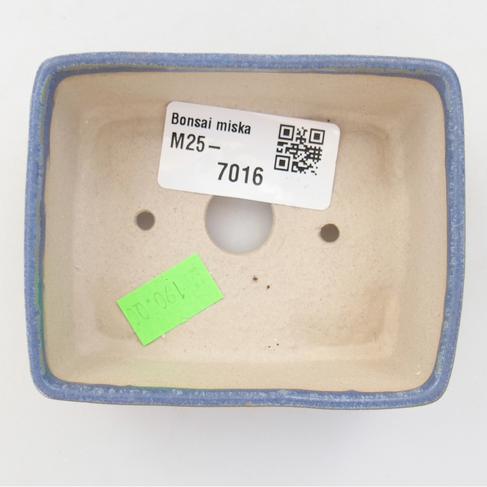 Keramická miska na bonsaje 8,5 x 7 x 3,5 cm, farba modrá