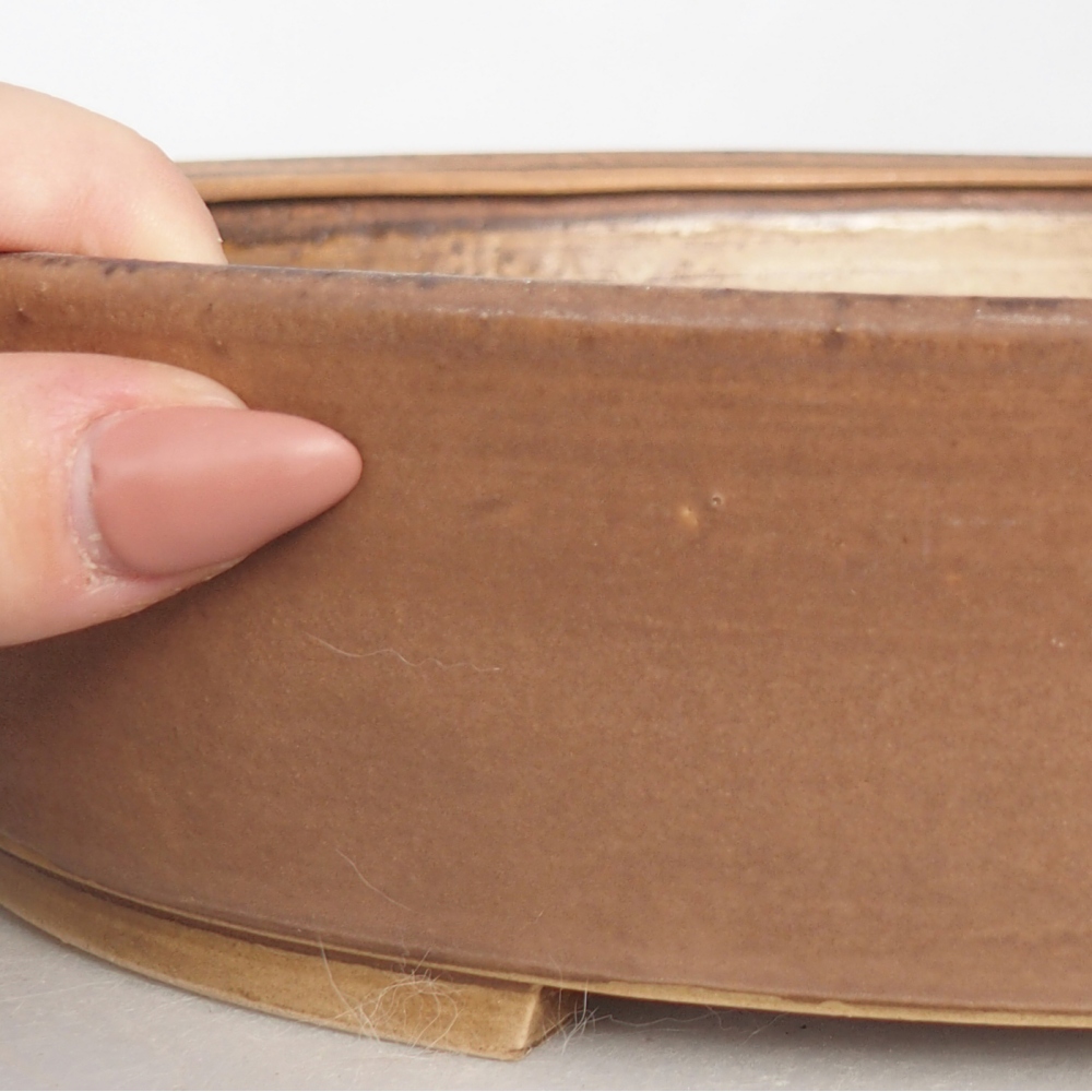 Keramická miska na bonsaje 31,5 x 27,5 x 6,5 cm, ružová