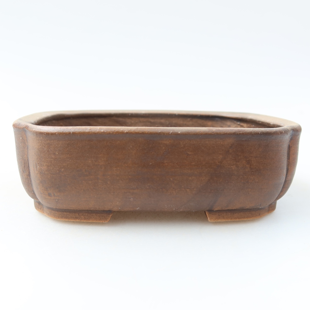Keramická miska na bonsaje 13,5 x 12 x 4 cm, farba hnedá