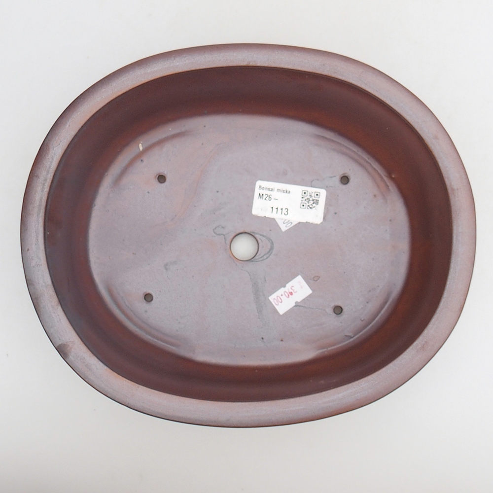 Keramická bonsajová miska 23 x 19 x 7 cm, farba kovu