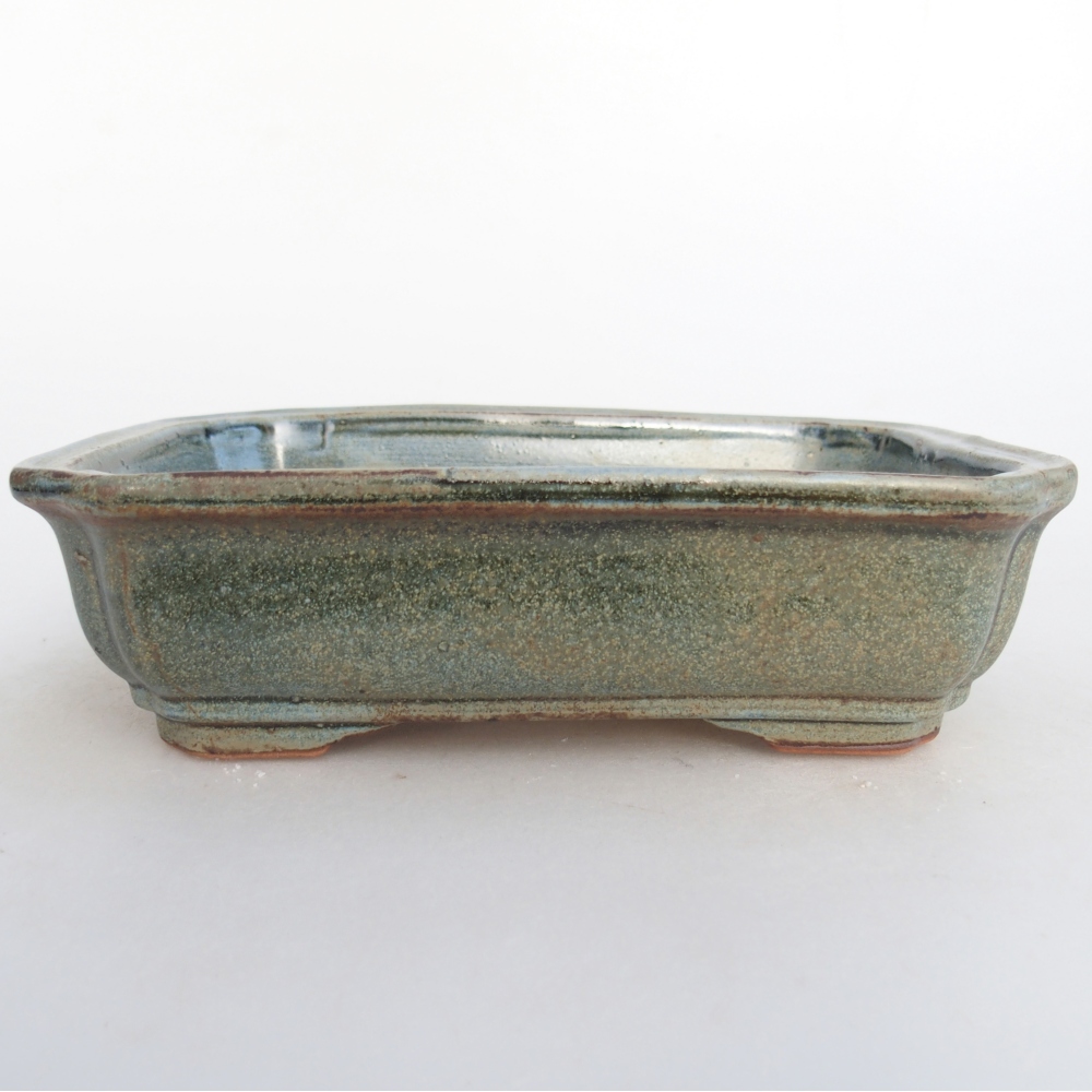 Keramická miska na bonsaje 18 x 13,5 x 5 cm, sivá