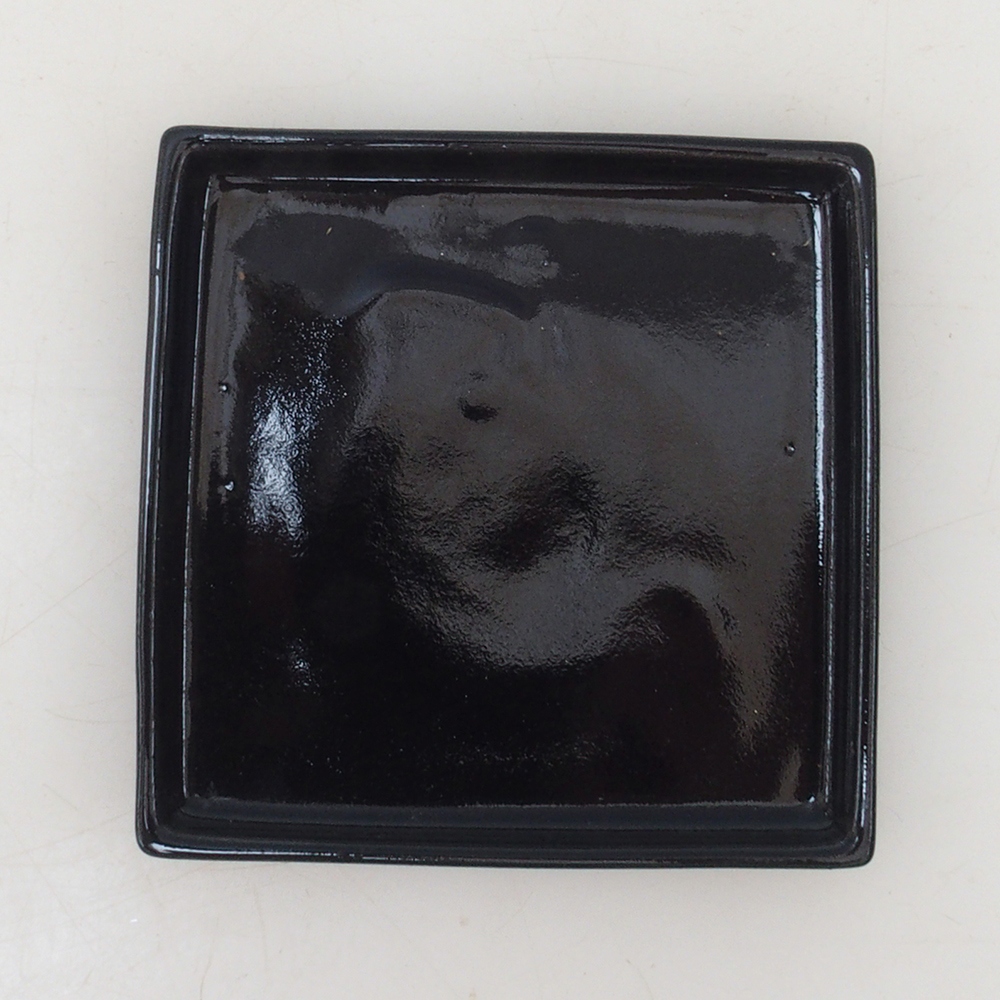 Bonsai podmiska štvorc M - 10 x 10 x 1,5 cm - čierna