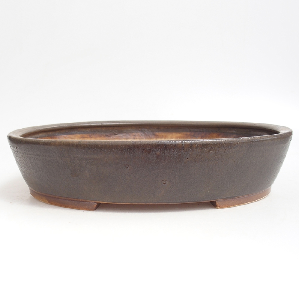 Keramická bonsai miska  28,5 x 24,5 x 6  cm, farba hnedá
