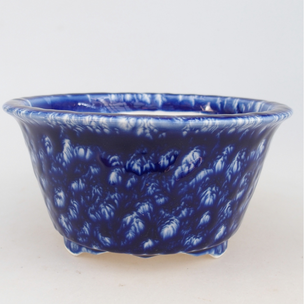 Keramická miska na bonsaje 16 x 16 x 8,5 cm, farba modrá