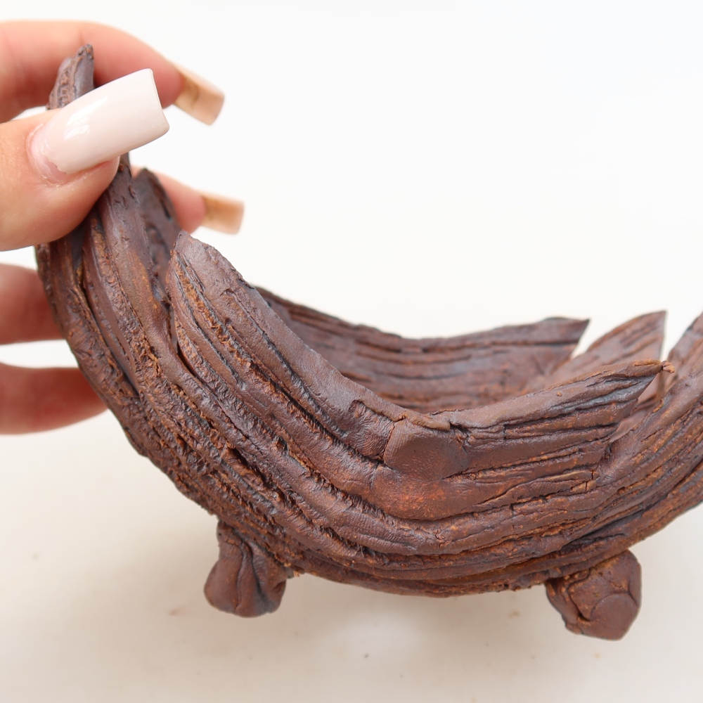 Keramická škrupina  15,5 x 10,5 x 10,5 cm, farba hnedá