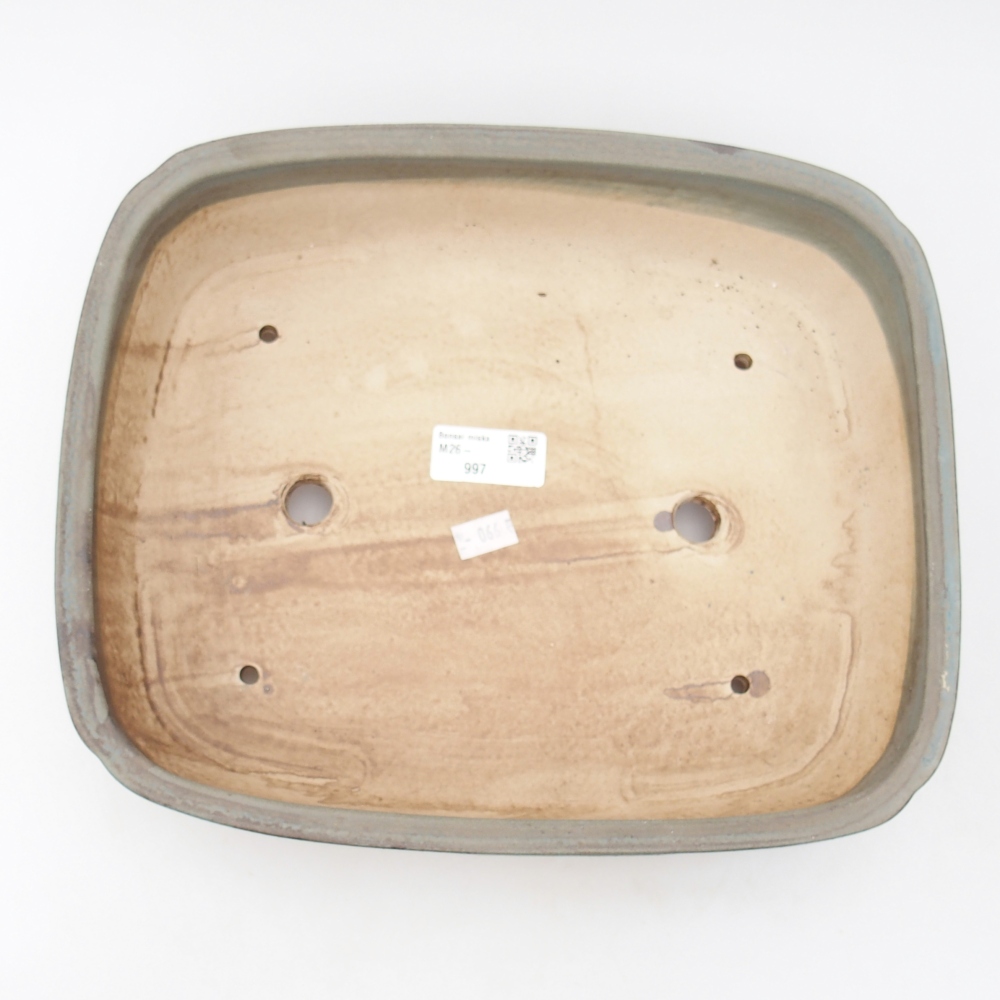 Keramická miska na bonsaje 28,5 x 24 x 7 cm, farba modrá