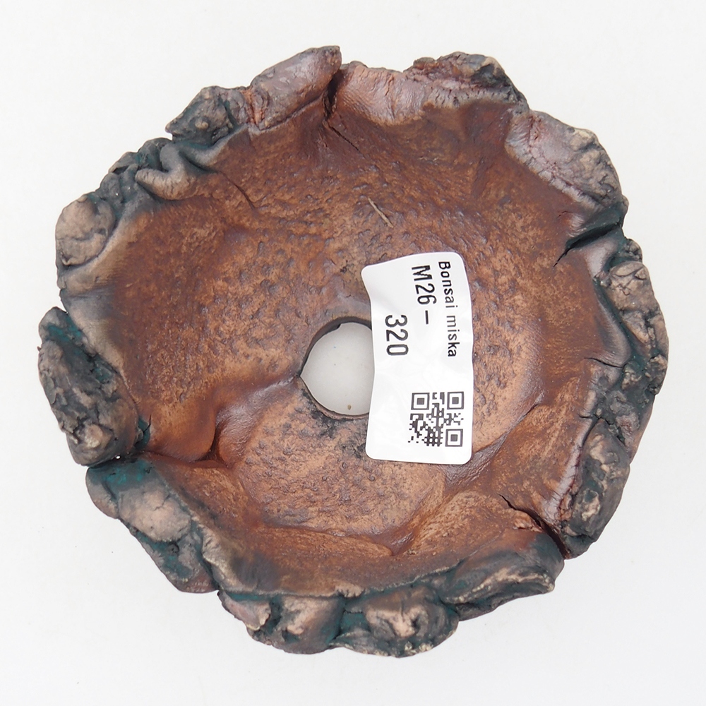 Keramická mušľa 9,5 x 9 x 6 cm , farba zelená