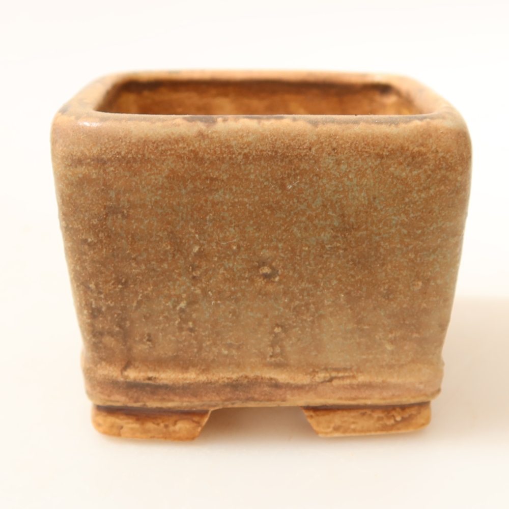 Keramická miska na bonsaje 6 x 6 x 4,5 cm, zelená