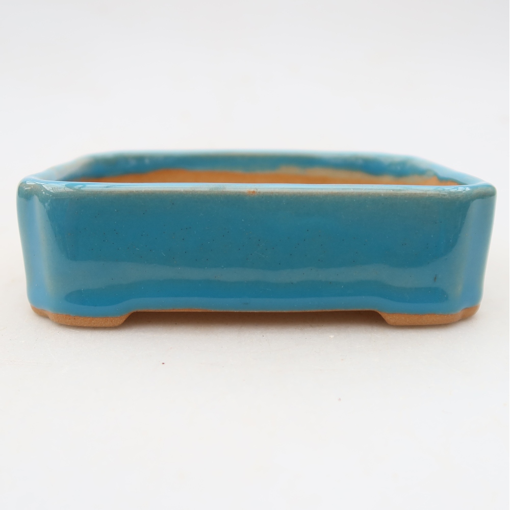 Keramická miska na bonsaje 10,5 x 9 x 3 cm, farba modrá