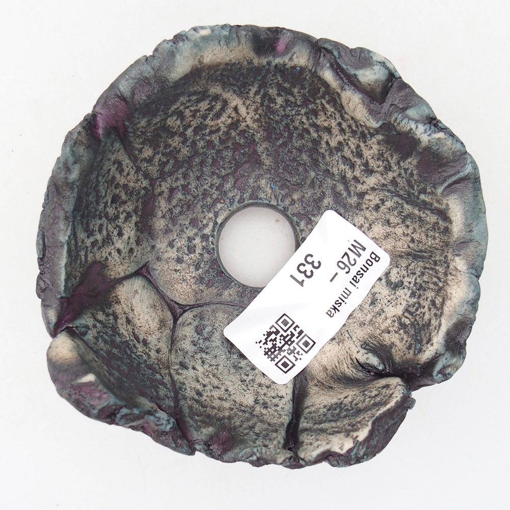 Keramická mušľa 9,5 x 9 x 4,5 cm , farba fialová