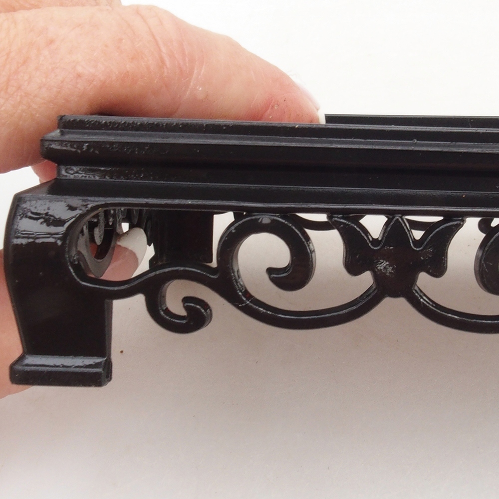 Bonsai stolík plastový obdĺžnikový 15,5 x 10 x 3  cm, farba čierna