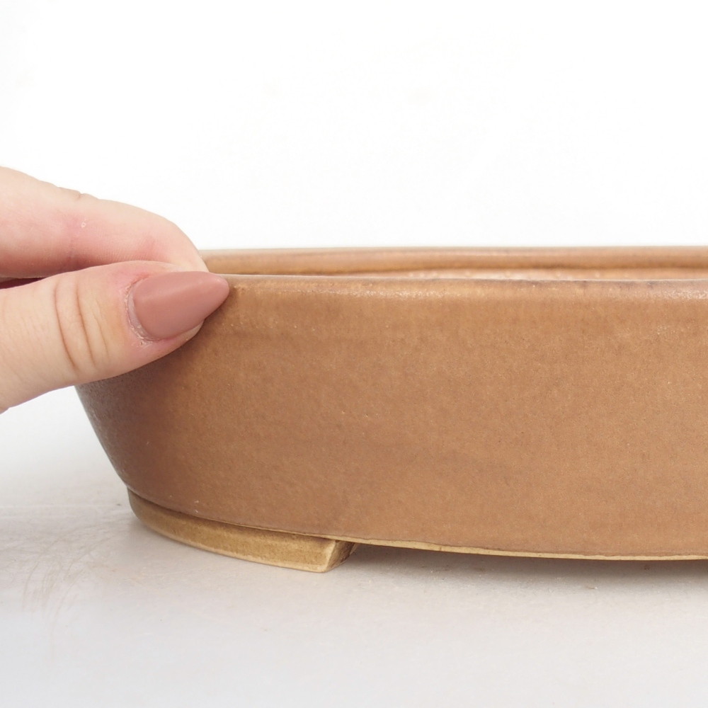 Keramická miska na bonsaje 28 x 24 x 6 cm, ružová