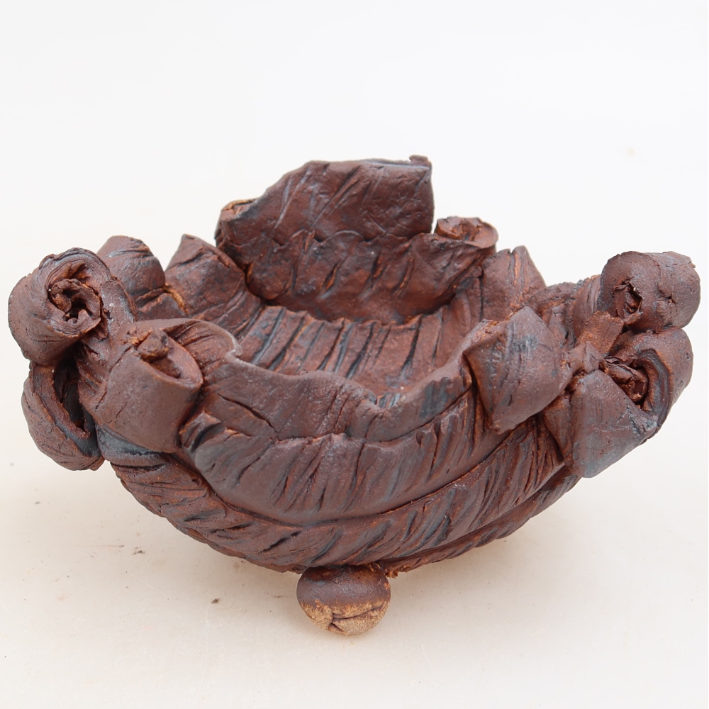 Keramická škrupina  11 x 8 x 6,5 cm, farba hnedá