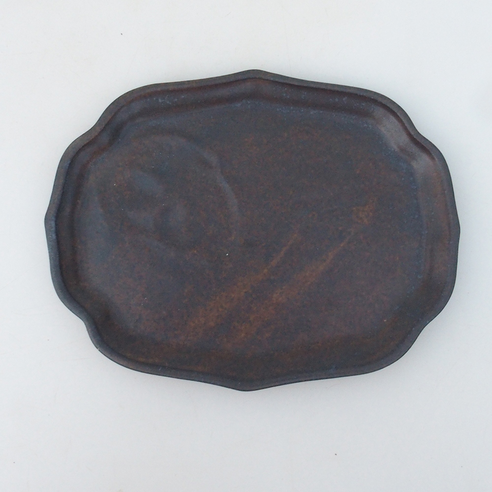 Keramická podmiska H51 -18,5 x 14,5 x 1 cm - hnedá