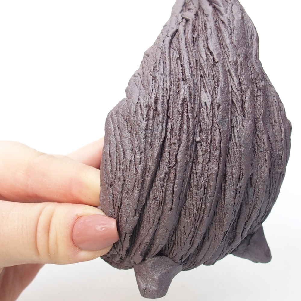 Keramická mušľa 10 x 8 x 14,5 cm , kovová farba