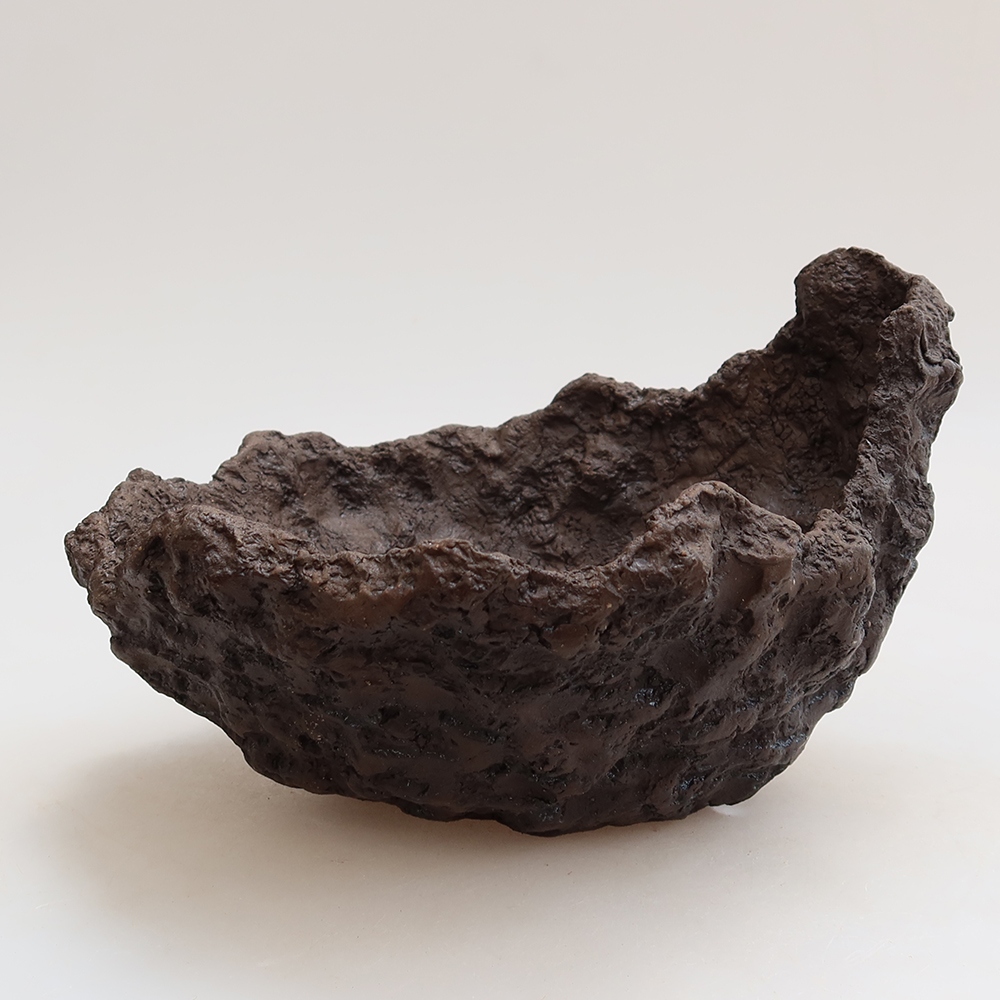 Keramická škrupina 18,5 x 16,5 x 13 cm, farba hnedá