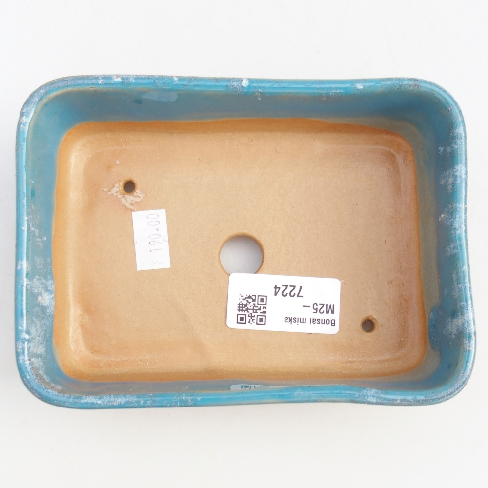 Keramická bonsajová miska 14,5 x 10,5 x 4,5 cm, farba modrá