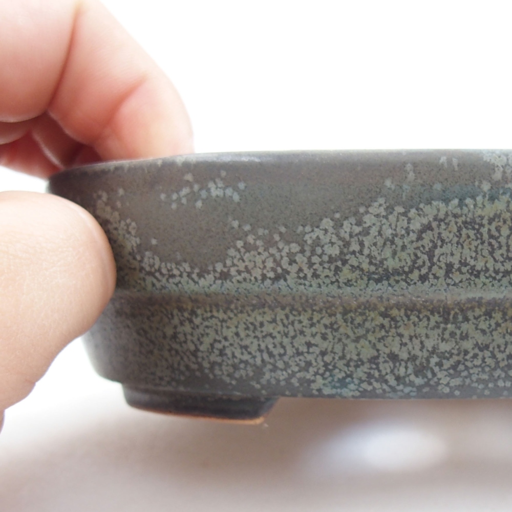 Keramická bonsai miska 13,5 x 10 x 4 cm, farba šedá
