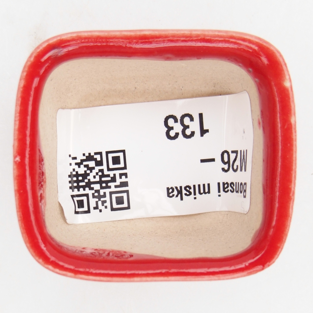 Mini bonsajová miska 4 x 3,5 x 2,5 cm, farba červená