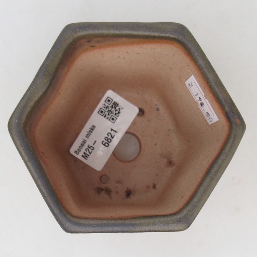 Keramická miska na bonsaje 9,5 x 8,5 x 8 cm, zelená