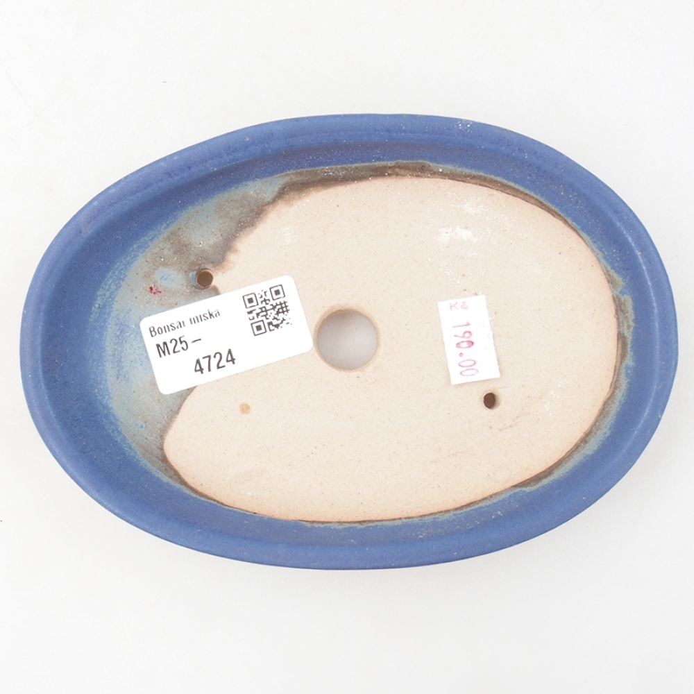Keramická bonsai miska 15,5 x 11 x 3 cm, farba modra