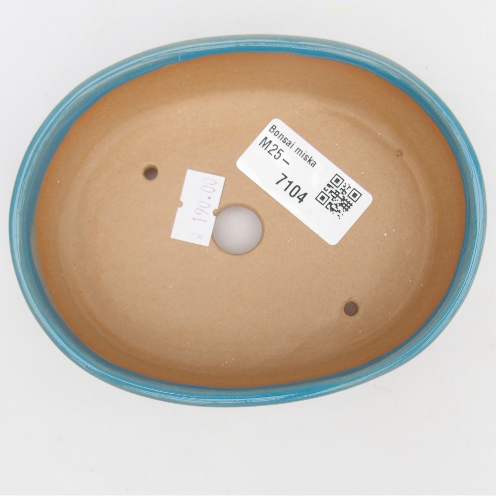 Keramická miska na bonsaje 12,5 x 10 x 3,5 cm, farba modrá