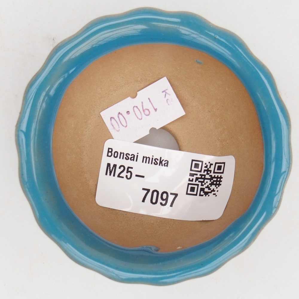 Keramická miska na bonsaje 7 x 8,5 x 3,5 cm, farba modrá