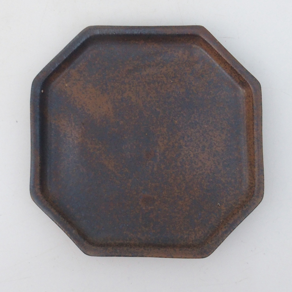 Keramická podmiska H13 -12 x 12 x 1 cm - hnedá
