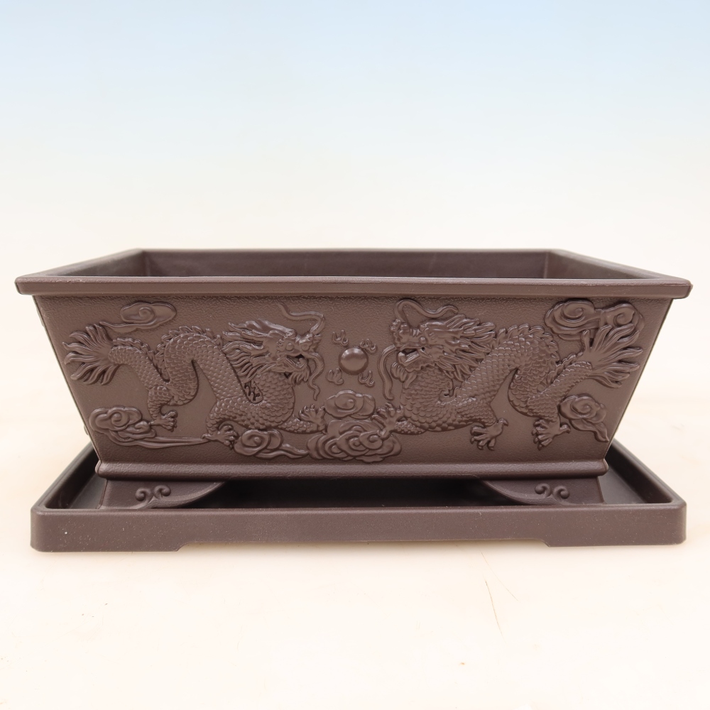 Plastová miska na bonsai + podmiska MP-36 – 22,5 x 16 x 9 cm