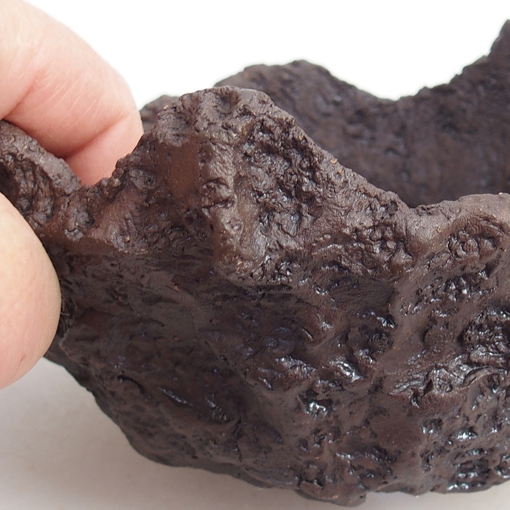 Keramická mušľa 14 x 13 x 13 cm , farba hnedá