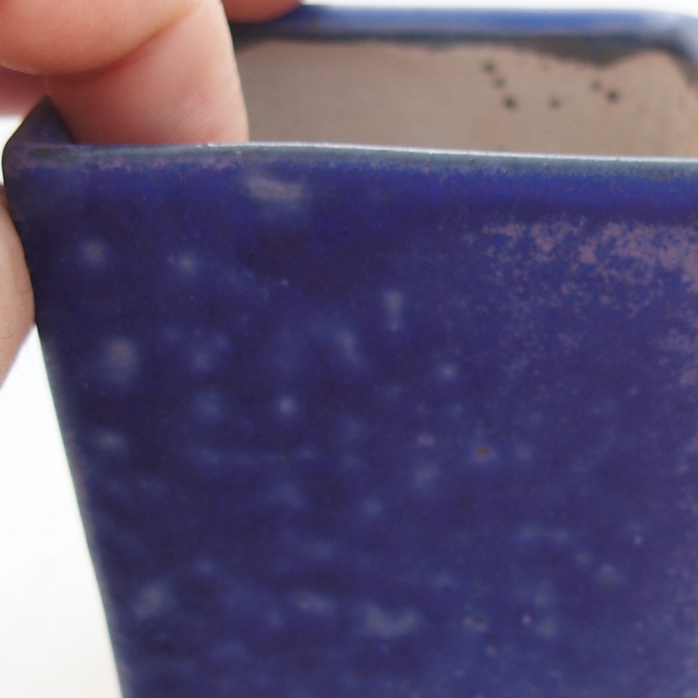 Keramická bonsajová miska 7 x 7 x 9,5 cm, farba modrá