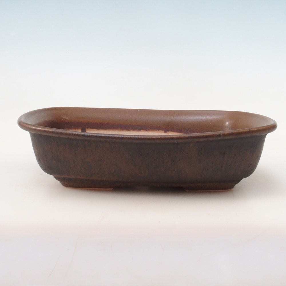 Bonsai miska + podmiska H09 - 30 x 23 x 7,5 cm. - hnedá