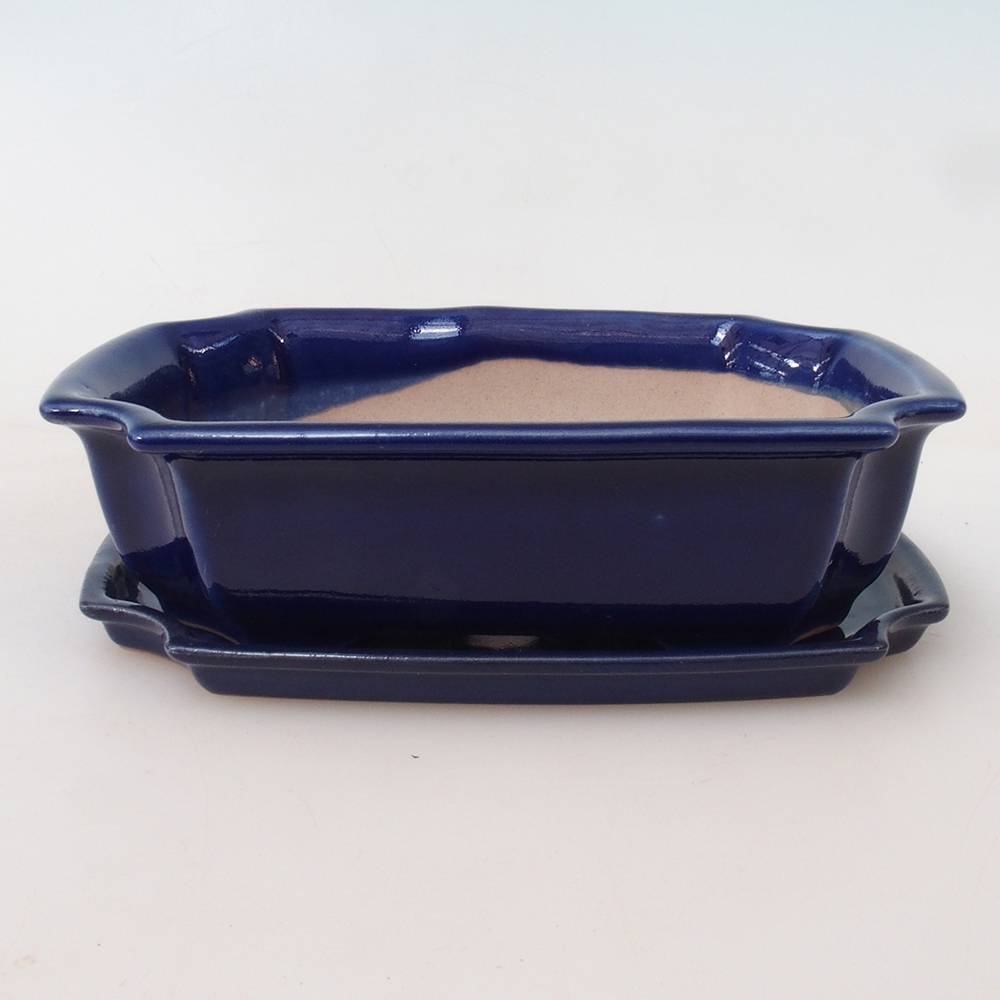 Bonsai miska + podmiska H03 - 16,5 x 12 x 4,5 cm. 